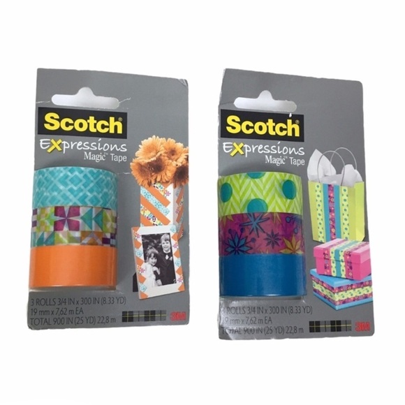 SCOTCH Expressions Magic Tape Washi Matte Write On Planner Accessories Journal - Picture 1 of 6